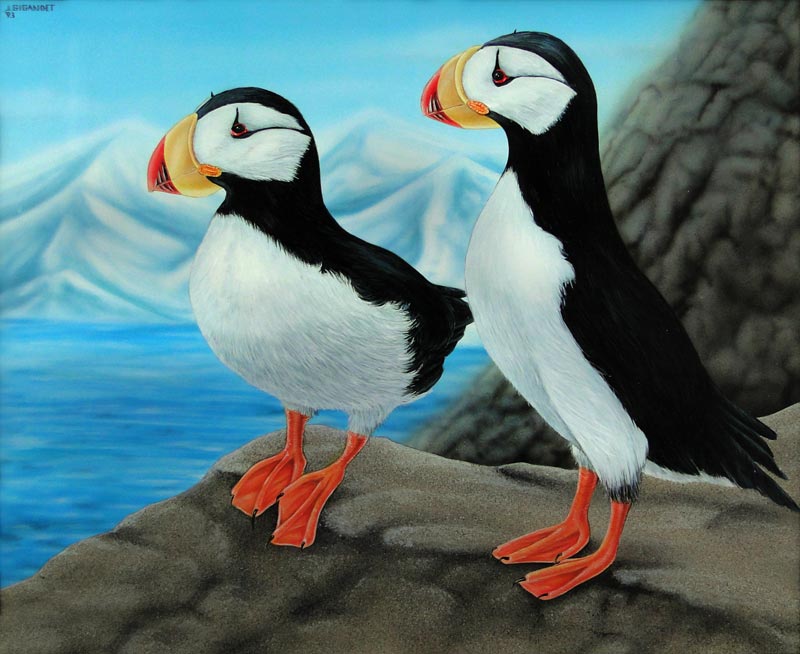 Puffins Painting