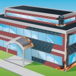 Commercial Building Materials Illustration